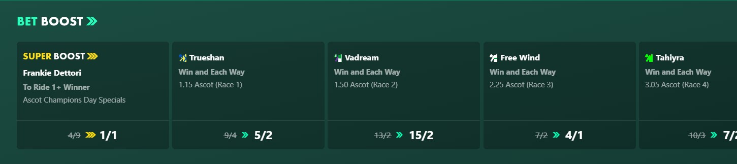 Frankie Dettori Ascot Boost